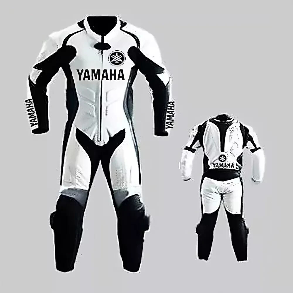 Yamaha Racing Motorbike Leather Suit New Yamaha Men\'s Motorcycle Biker Suit