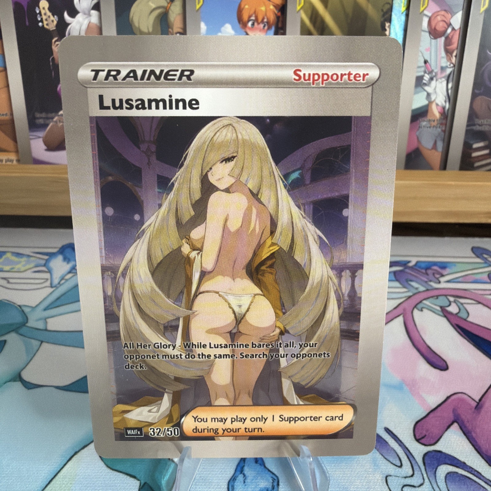 Waifx Pokemon Fan Art Anime Waifu Sexy Trainer Lusamine 32/50 Waifx Pokemon Fan Art Anime Waifu Sexy Trainer Lusamine 32/50