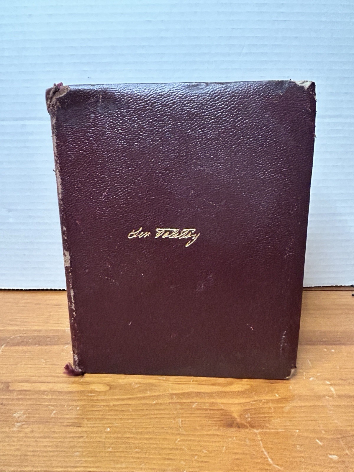 Leon Tolstoy Obras 1 , 1964 Spanish Edition Aguilar Leather Bound Vintage