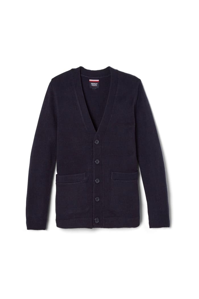 French Toast V-Neck Sweater Cardigan Unisex School Uniform Boys Girls Navy Blue French Toast V-Neck Sweater Cardigan Unisex School Uniform Boys Girls Navy Blue