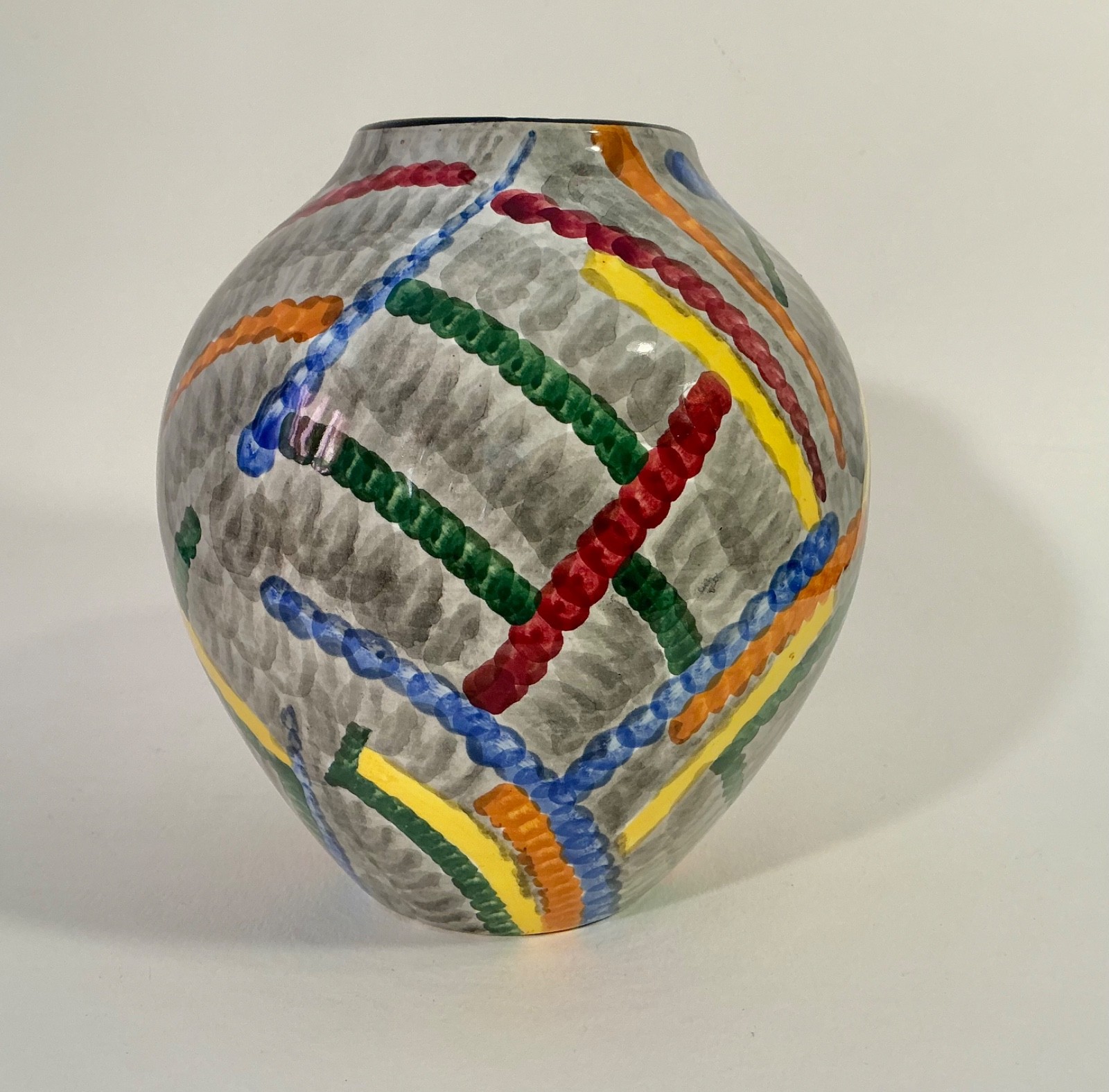 Gobelin Art Deco Ovoid Vase by EVA ZEISEL Schramberg Majolica ca 1928-1930