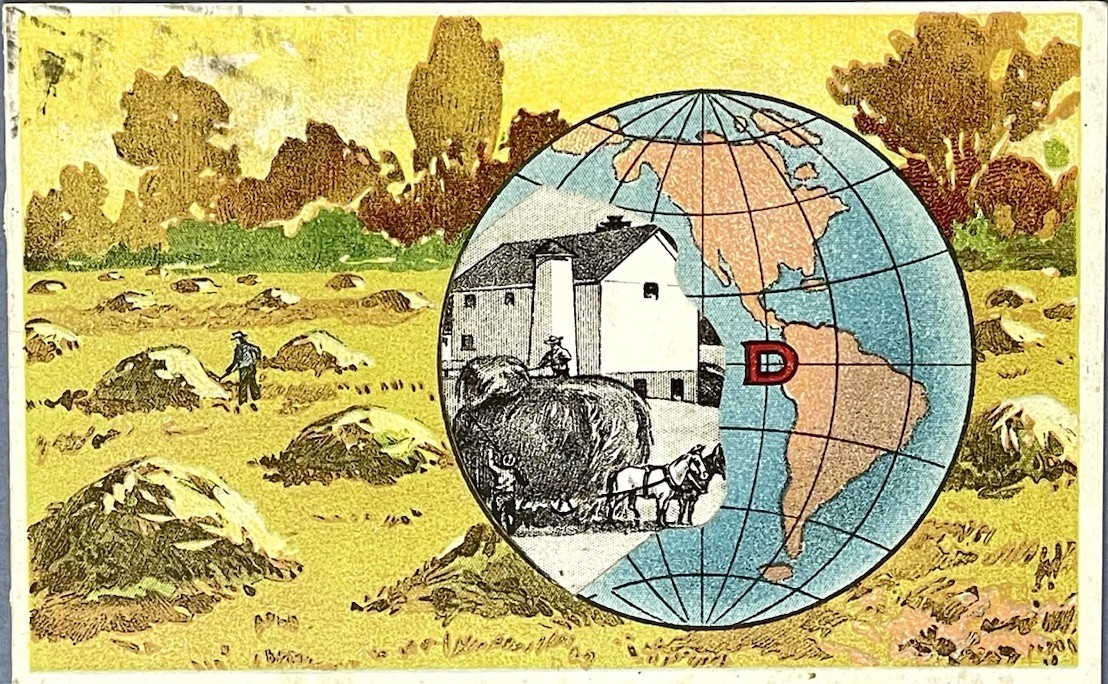 Globe Brand Seeds Fold-Out Advertising Postcard 1910 