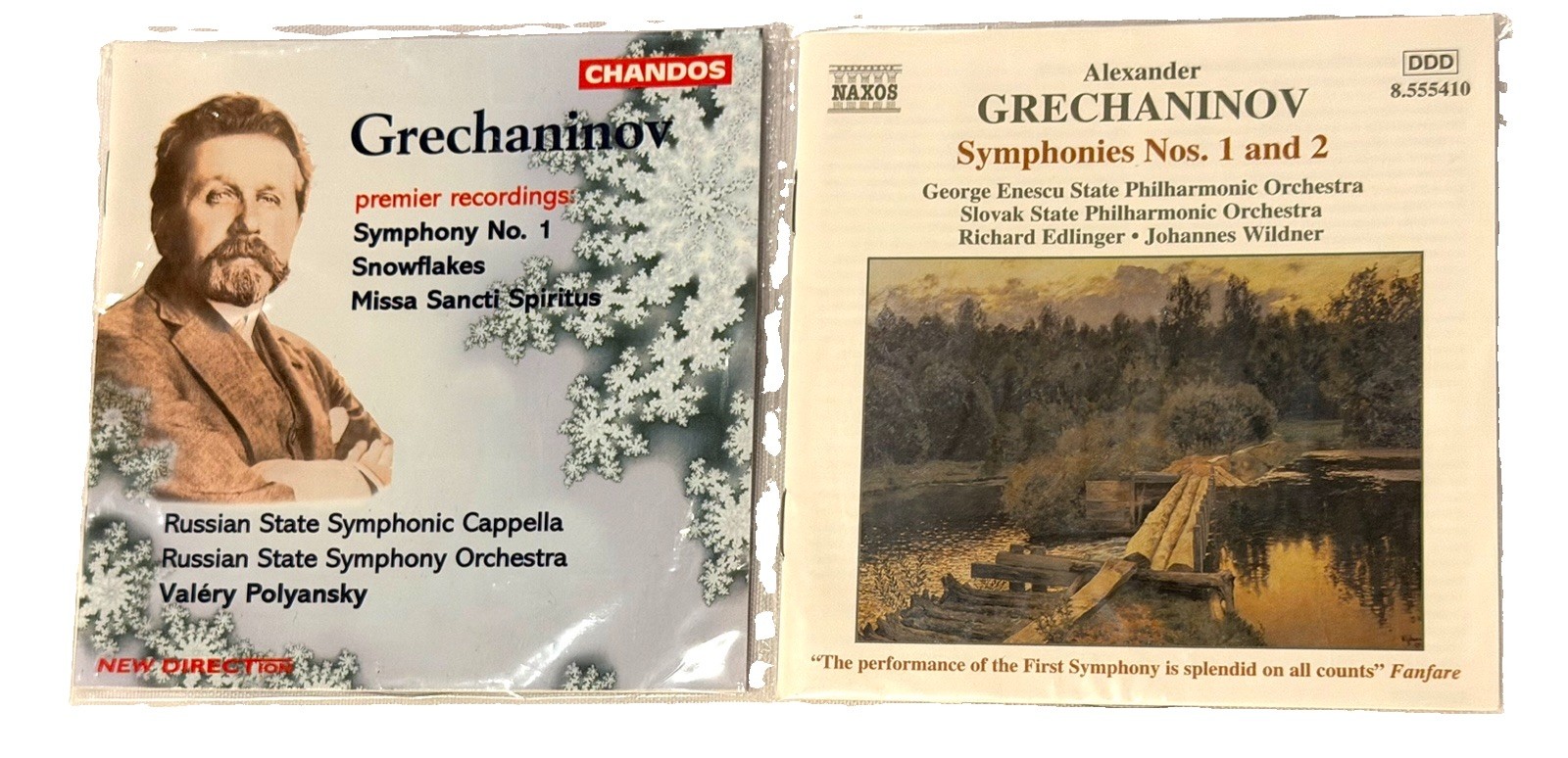 Lot 2 Grechaninov CDs Symphonies 1 and 2 Classical Music MINT DISCS No Cases