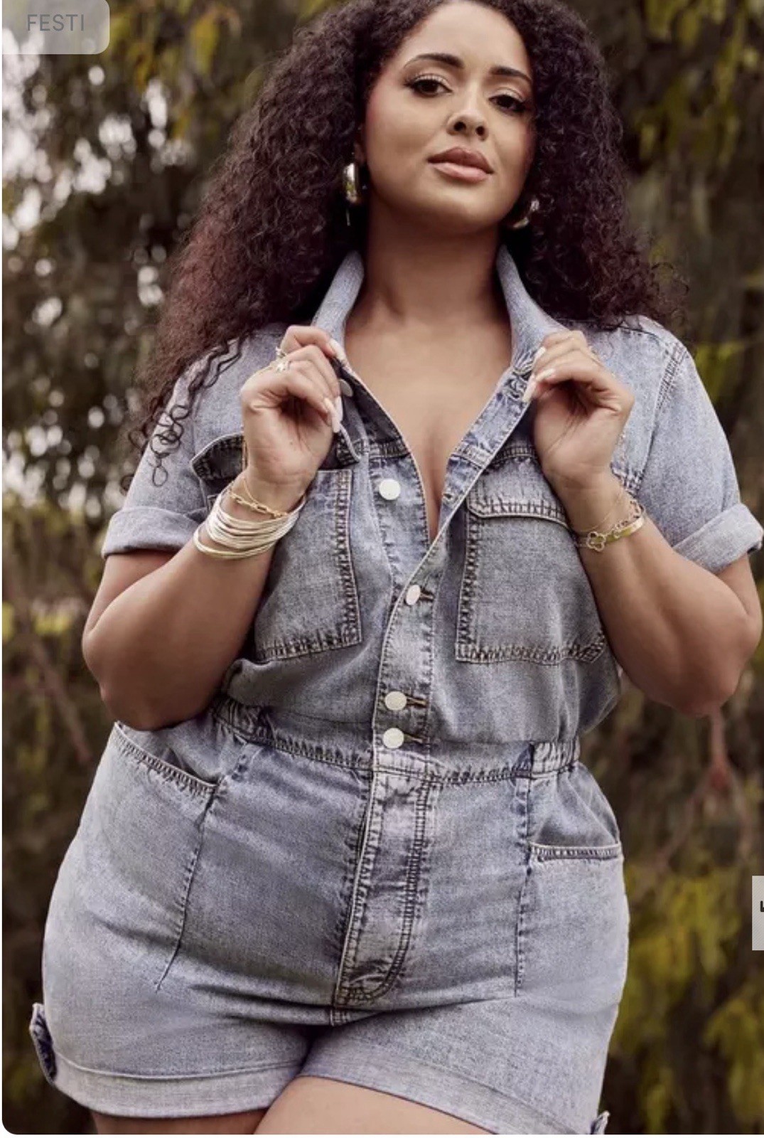 NWT TORRID Festi Denim Boiler Romper SIZE 2 NWT TORRID Festi Denim Boiler Romper SIZE 2