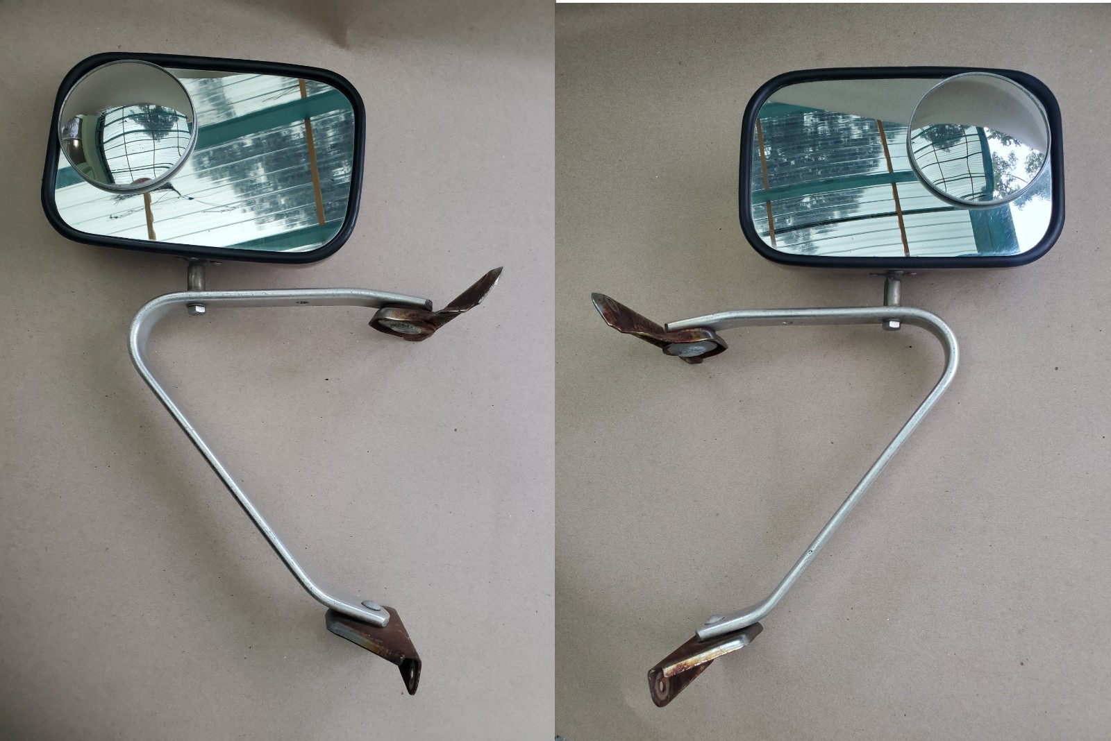 Vintage Ford F150 F250 F350 Bronco 5x8 Swing Lock Tow Mirrors Pair Chrome OEM