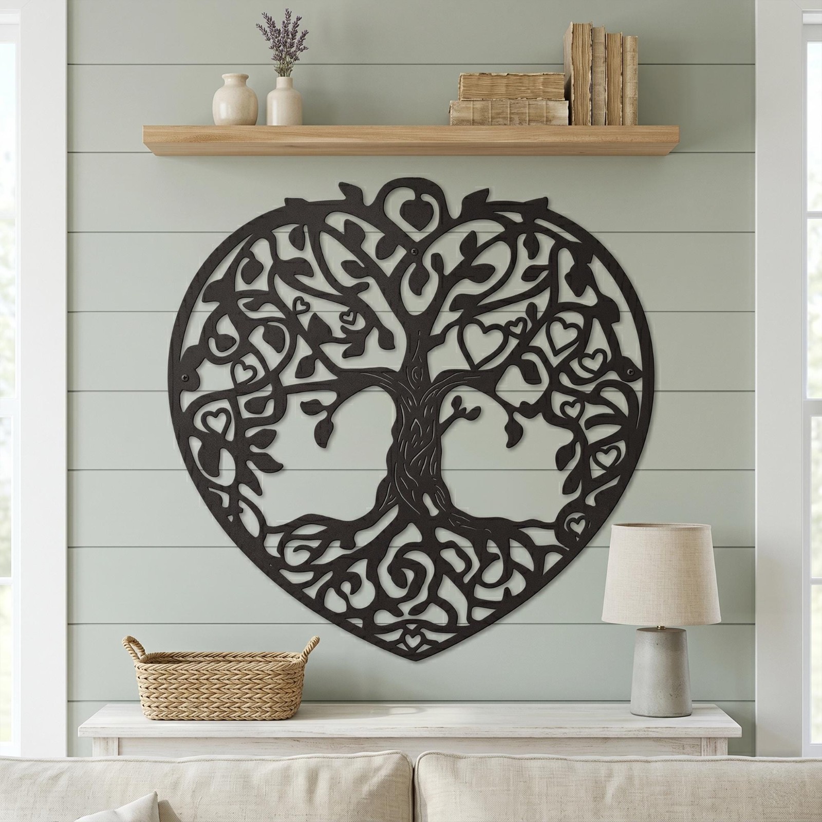 Metal Tree of Life Wall Art Heart Design, Anniversary Gift for Couple Metal Tree of Life Wall Art Heart Design, Anniversary Gift for Couple