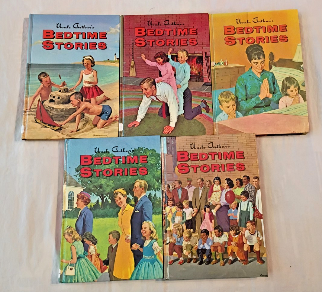 Lot of 5 Vintage 1964 65 66 Uncle Arthur's Bedtime Stories Vol. 7, 10, 11,12,13
