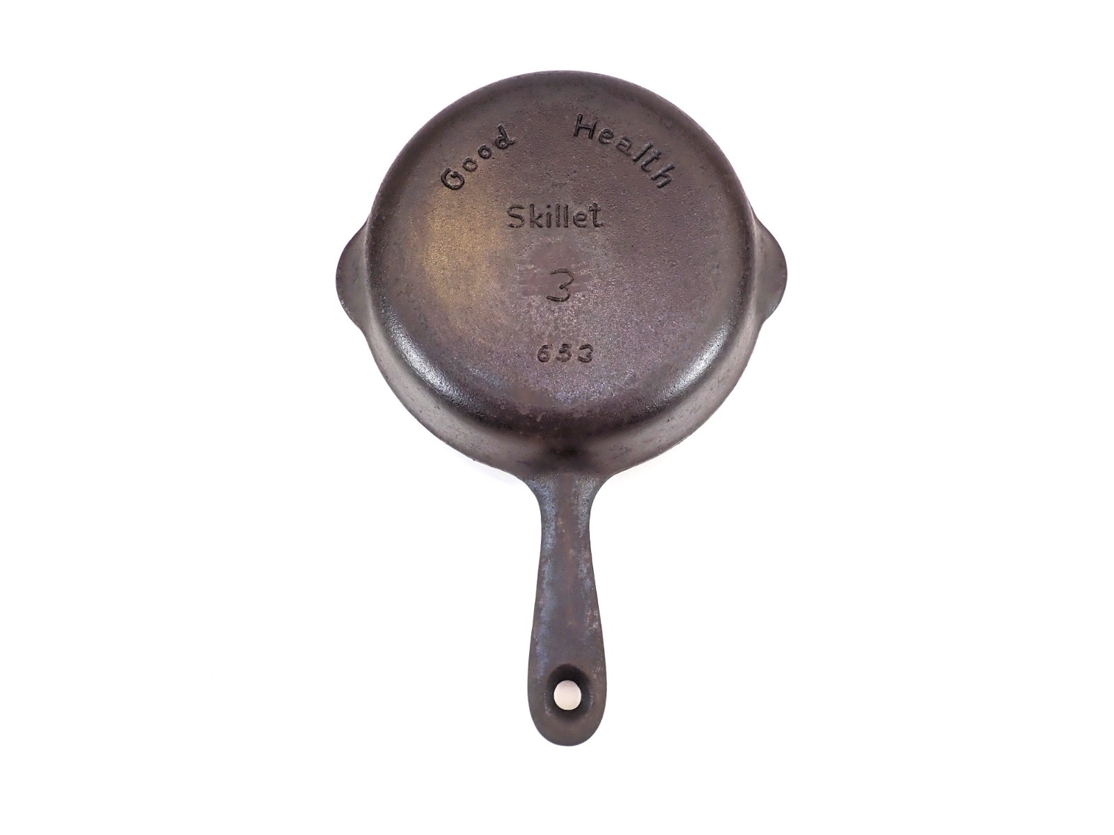 Vintage Good Health Griswold No. 3 Cast Iron Skillet 653 Restored Sits Flat Vintage Good Health Griswold No. 3 Cast Iron Skillet 653 Restored Sits Flat