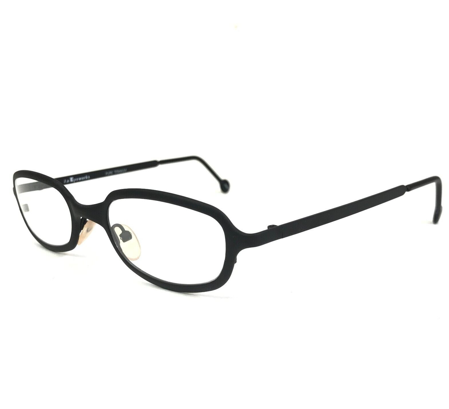 Vintage la Eyeworks Eyeglasses Frames PUFFER 542 Rubberized Black 46-22-135