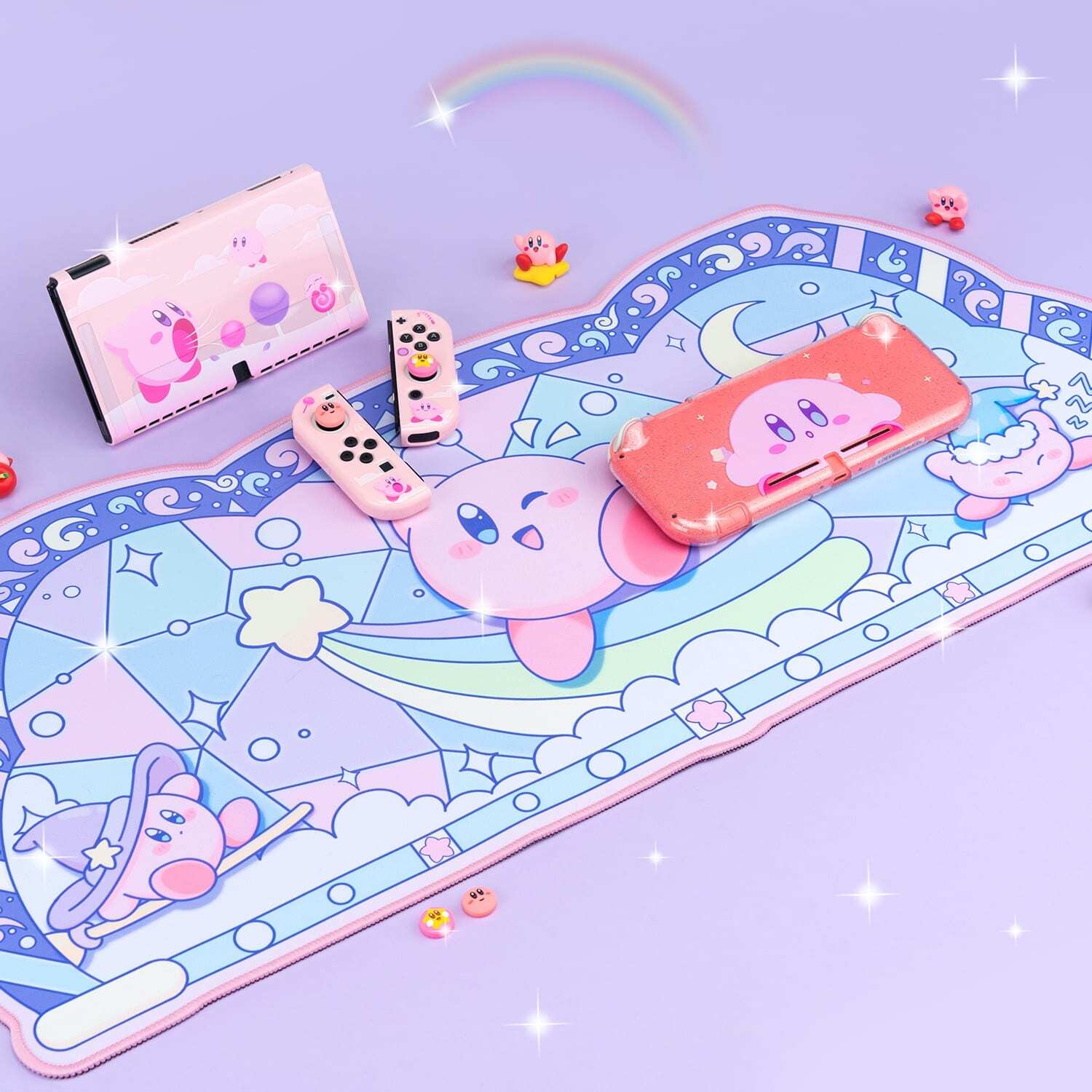Kirby Desk Mat - Large Blue Anime Mousepad