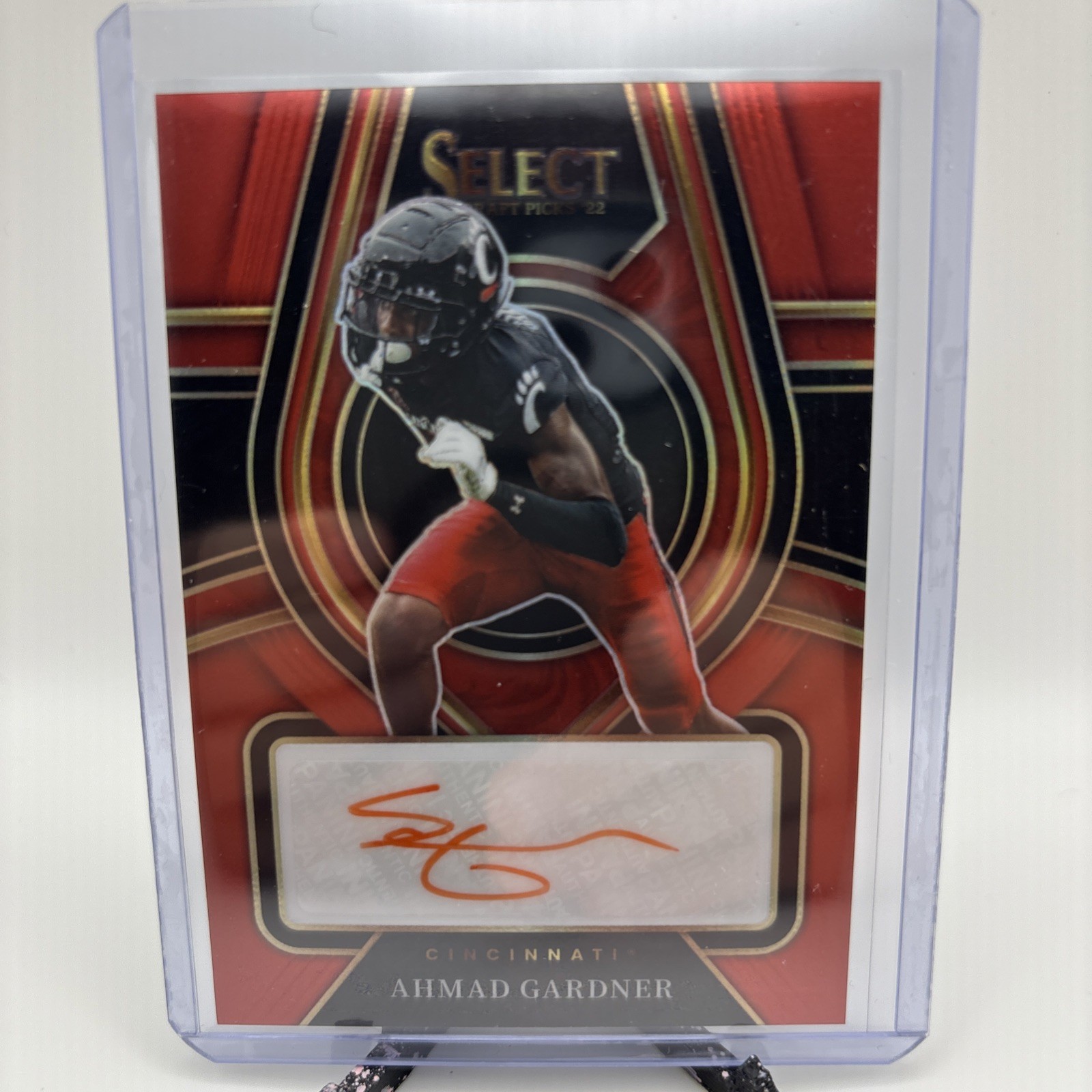 2022 Panini Select Draft Picks - Ahmad Gardner RS-AGA Orange Ink Prizm Autograph
