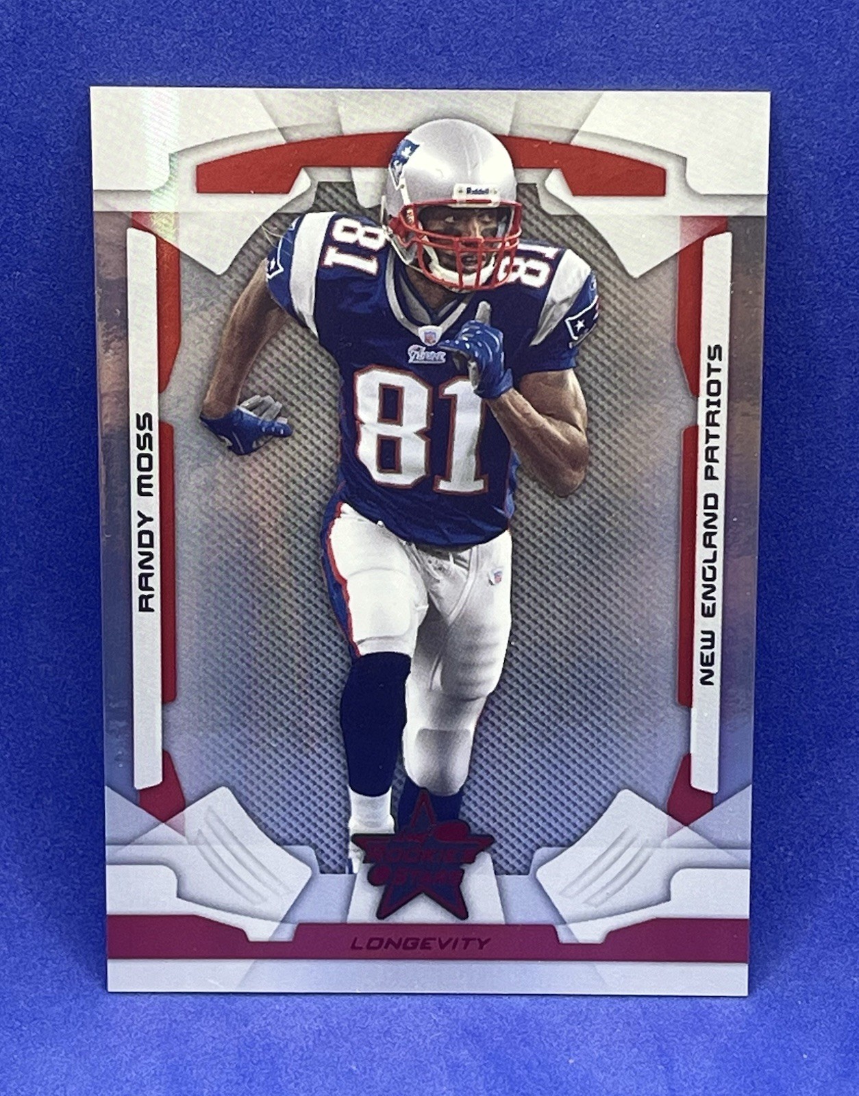 2008 Randy Moss Ruby Leaf Rookies & Stars Longevity #58 /249 2008 Randy Moss Ruby Leaf Rookies & Stars Longevity #58 /249