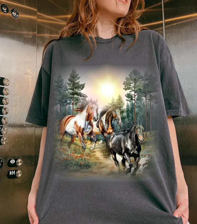 Vintage Wild Horses Western Comfort Tee