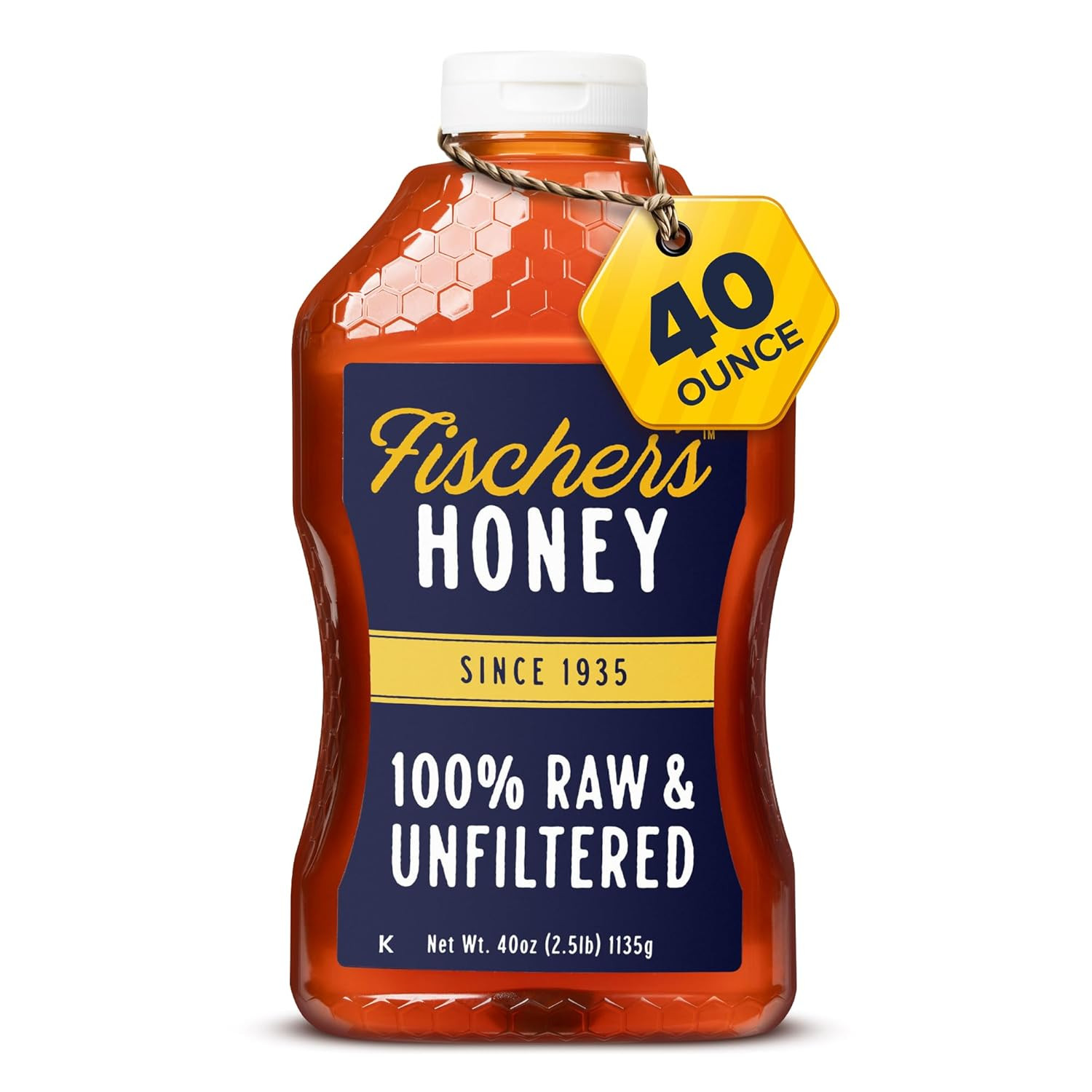 Fischer’S 100% Pure, Raw & Unfiltered Honey - All-Natural Sweetener - Rich Fischer’S 100% Pure, Raw & Unfiltered Honey - All-Natural Sweetener - Rich