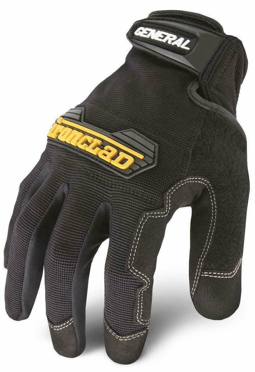 Ironclad Black Mechanics General Utility Work All Purpose Gloves GUG XS S M L XL