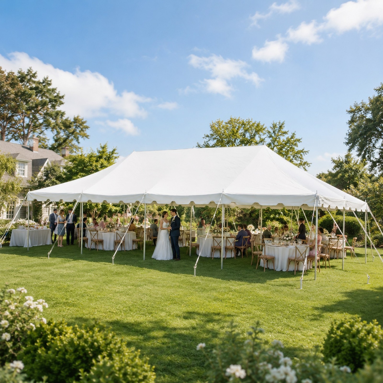 20 x 40 Canopy Party Tent White Commercial Backyard Event Waterproof Gazebo