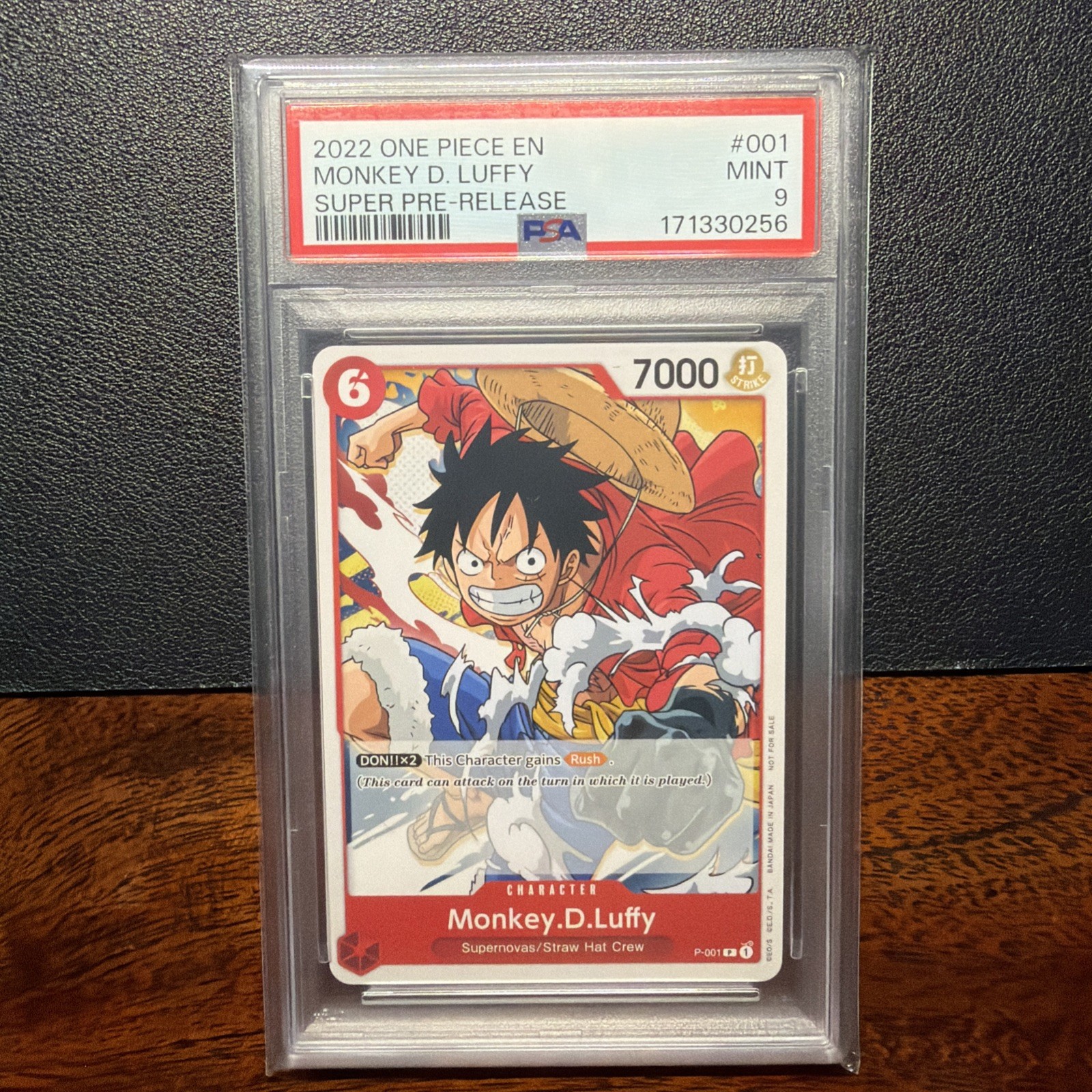 Monkey.D.Luffy (Super Pre-Release) [Participant] P-001 PSA 9