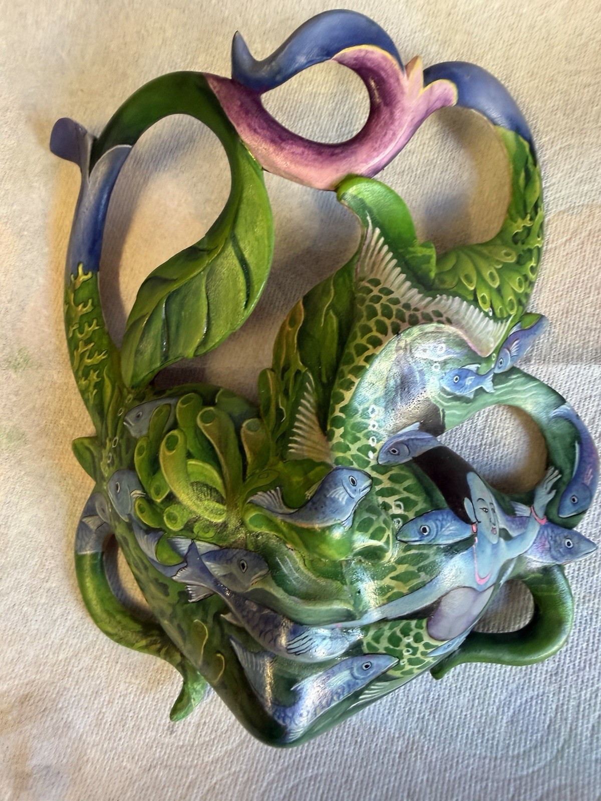 Unique Hand-Painted Bali Mythological Goddess Art Mask