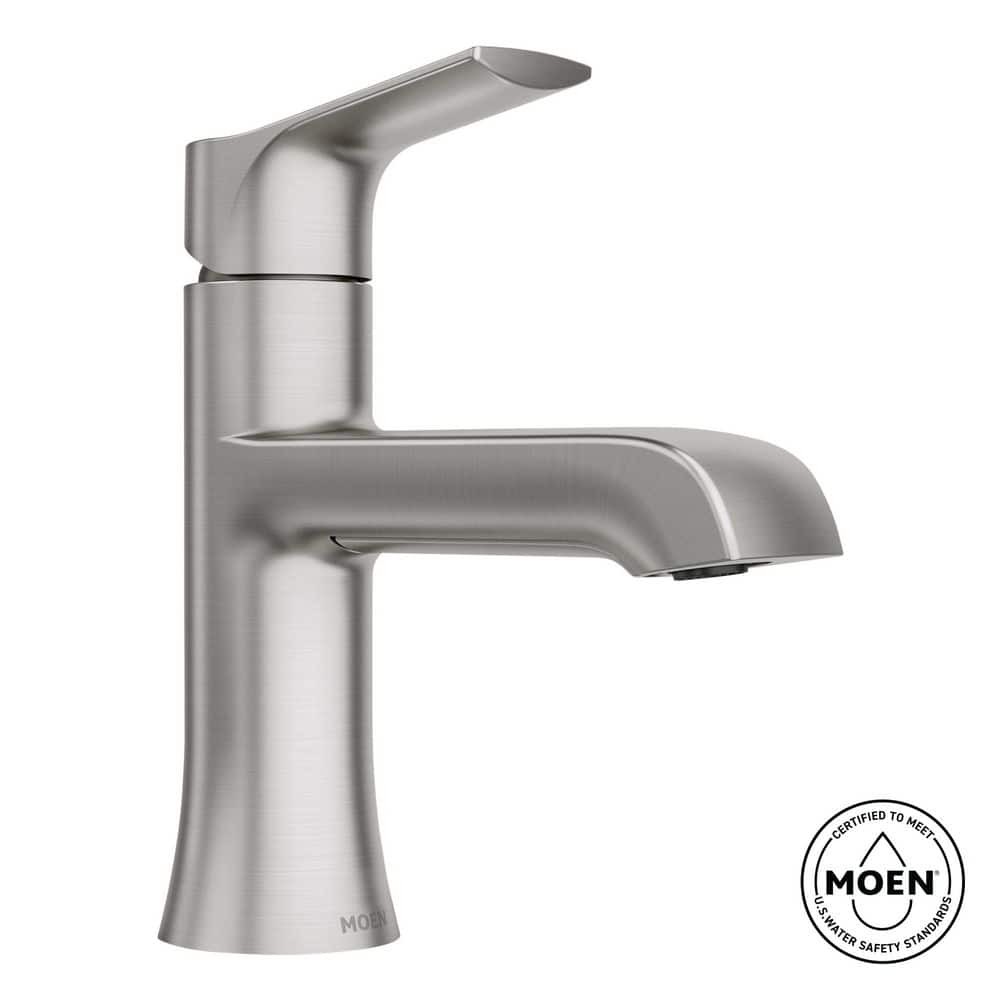 MOEN Liso Single Handle Bathroom Faucet Spot Resist Brushed Nickel