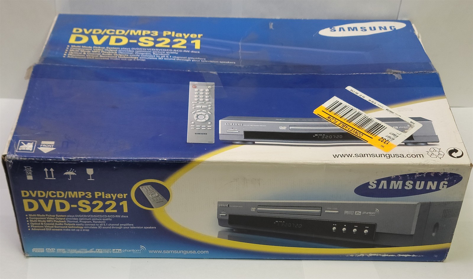 Samsung DVD-S221 DVD/CD/MP3/CD-R/CD-RW Player - New 