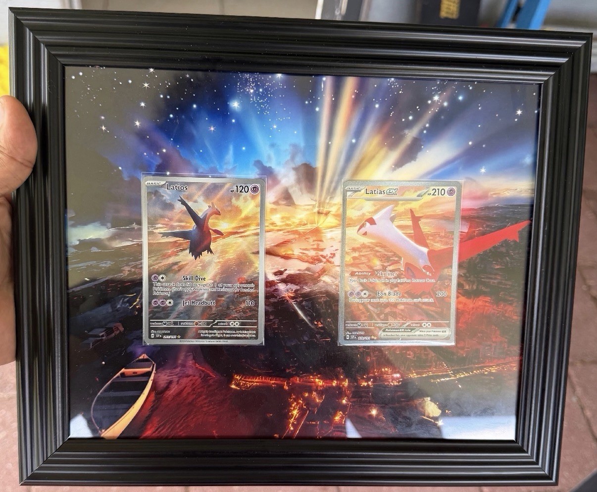 Latios 203/191 & Latias 239/191 extended art frame, cards not included