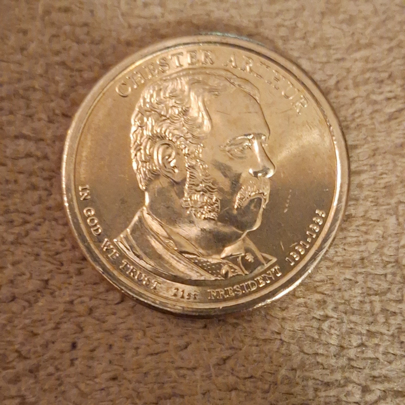 2012 D Chester Arthur Presidential Dollar Brilliant Uncirculated Coin US Mint