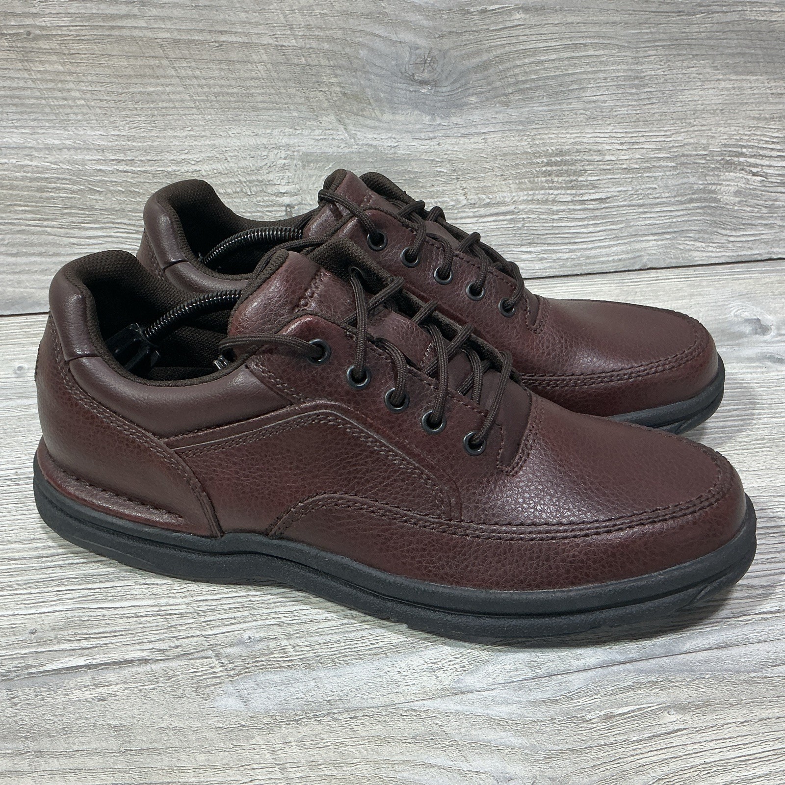 NEW Rockport Eureka A10889 Brown Leather Casual Walking Sneakers Shoes Mens 12 M