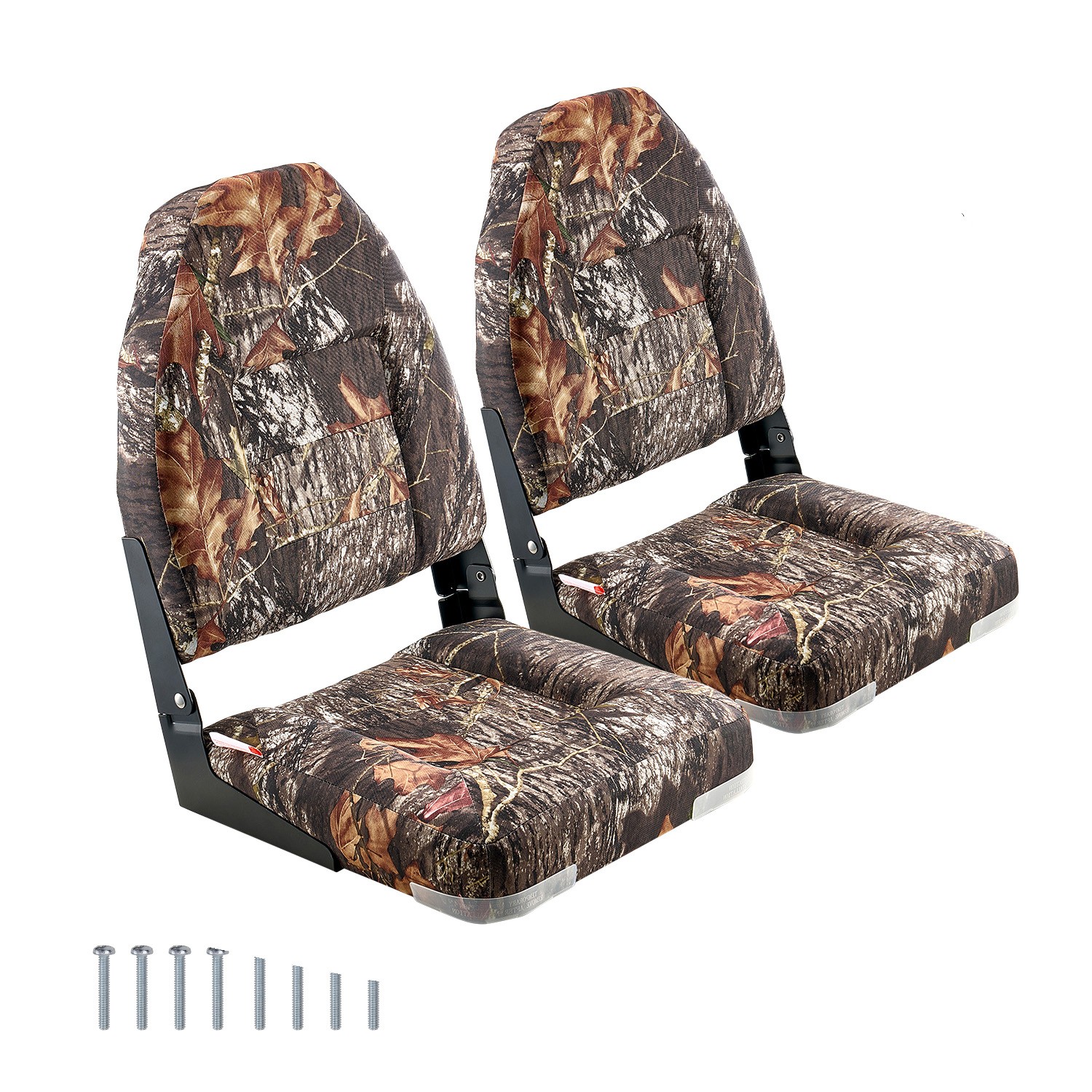 2-Pack Boat Seats High Back Folding Fishing Boat Seat Sponge Padding Chair