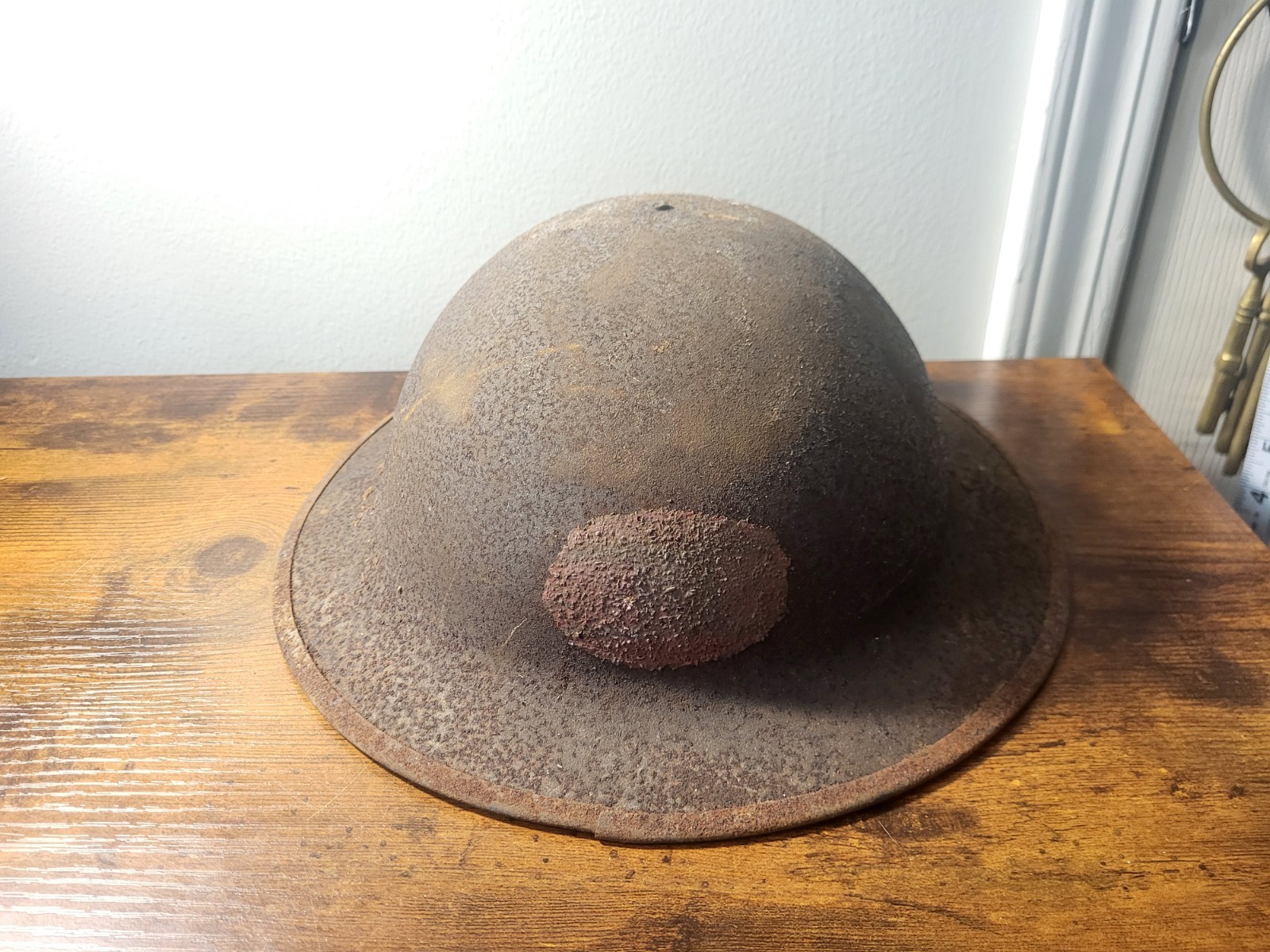 WWI WW1 US Army Military Doughboy Brodie Kelly M1917 Helmet 30th Div. Original WWI WW1 US Army Military Doughboy Brodie Kelly M1917 Helmet 30th Div. Original