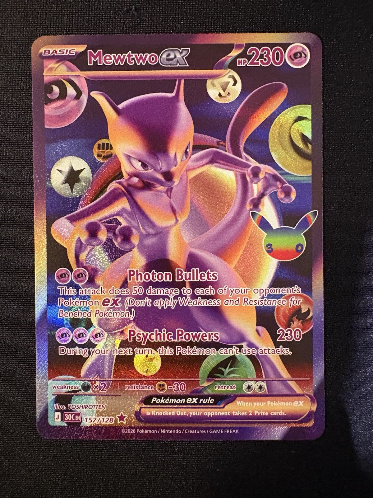 Mewtwo Ex 157/128 30th Celebration Pokemon Futuristic Rare 💎 QUICK SHIP 💎 Mewtwo Ex 157/128 30th Celebration Pokemon Futuristic Rare 💎 QUICK SHIP 💎