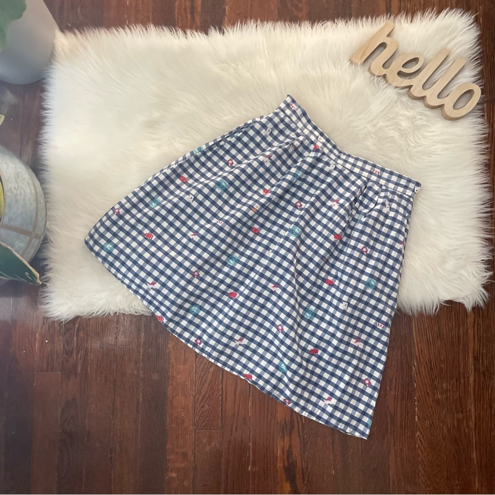 MODCLOTH Yumi Blue Gingham Passport Skirt MODCLOTH Yumi Blue Gingham Passport Skirt