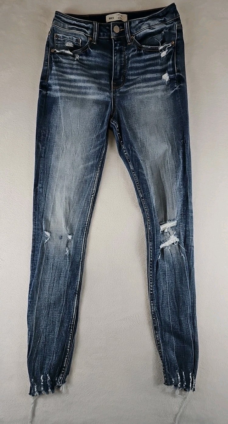 BKE Billie High Rise Slim Fit Ankle Skinny Jeans Women\'s 28 Distressed