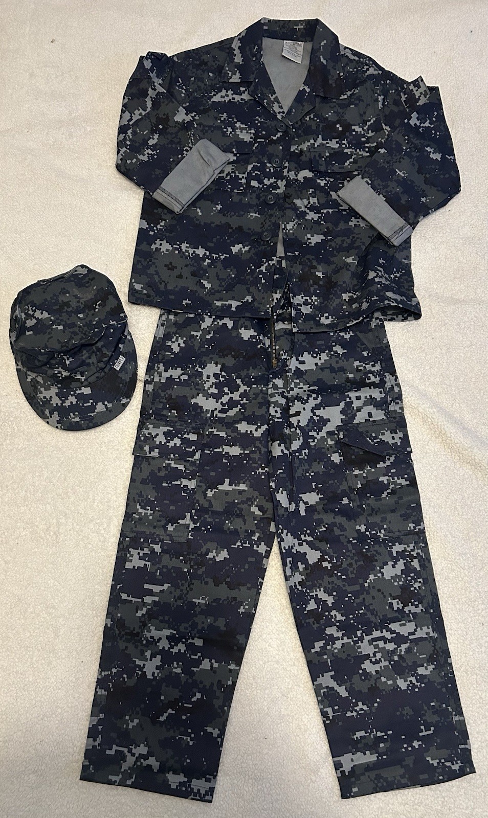 Boys 3 Piece U.S. Navy Trooper Set - Kids Size 8 Blue Digital Camo #42619 Boys 3 Piece U.S. Navy Trooper Set - Kids Size 8 Blue Digital Camo #42619