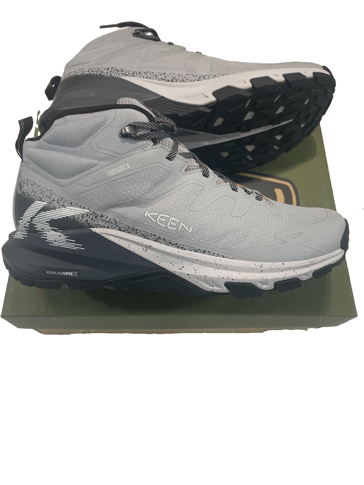KEEN Targhee Apex Mid WP Men\'s Hiking Boots Alloy/Black US 11.5 M 1032515