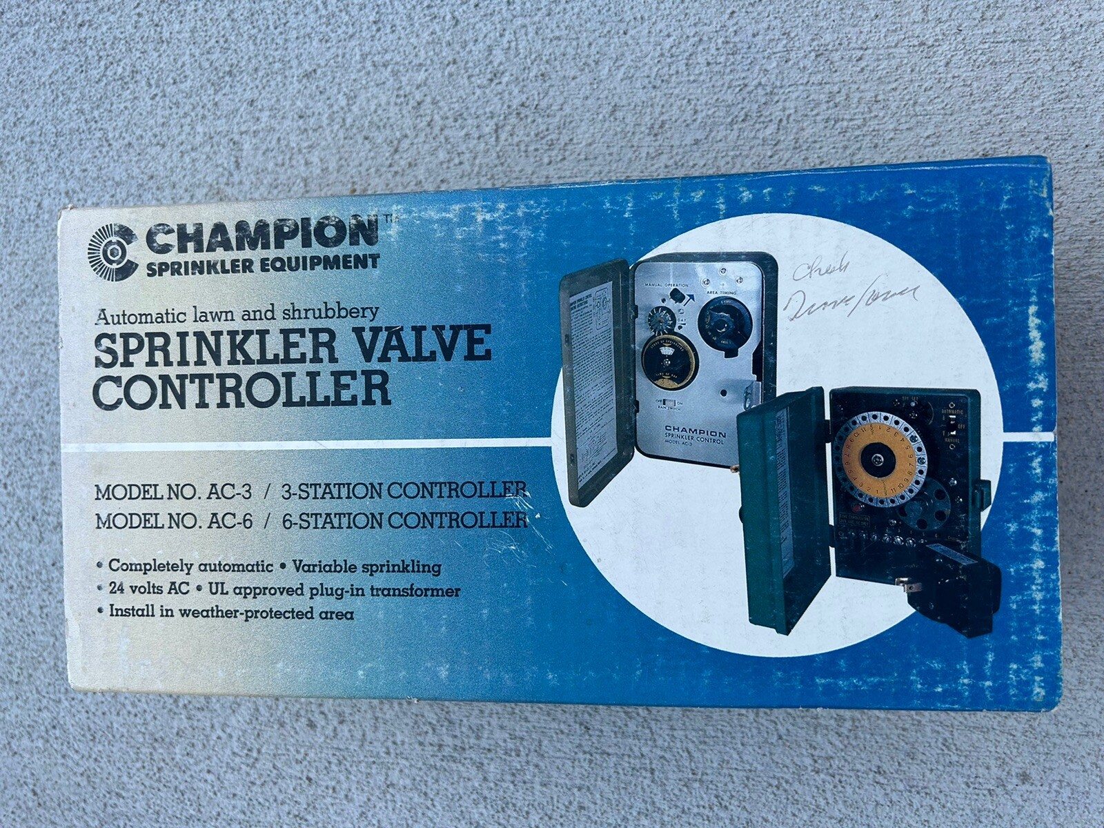 Champion Sprinkler Controller Model AC-3 Never Been Wired-Come As Shown