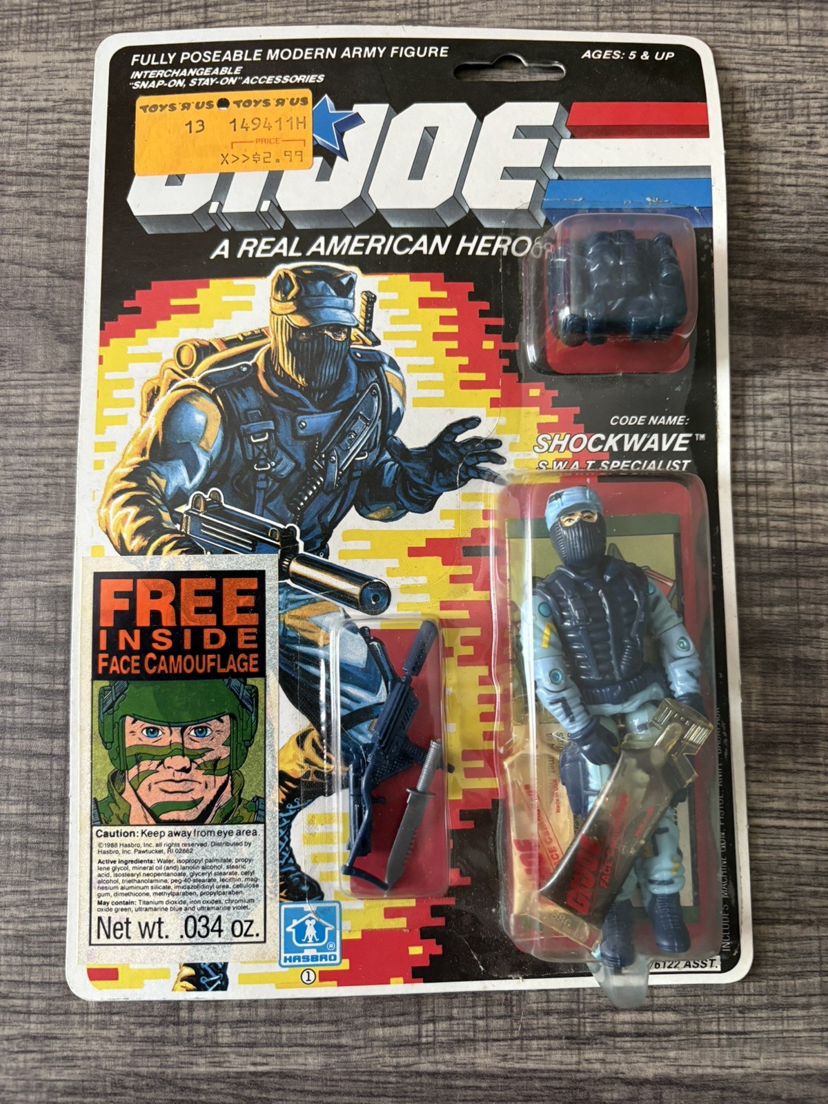 Vintage Hasbro GI Joe Shockwave 1988 SWAT Specialist 