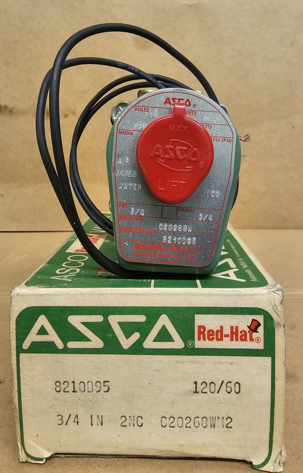 Asco Red-Hat 8210D95 2NC  3/4