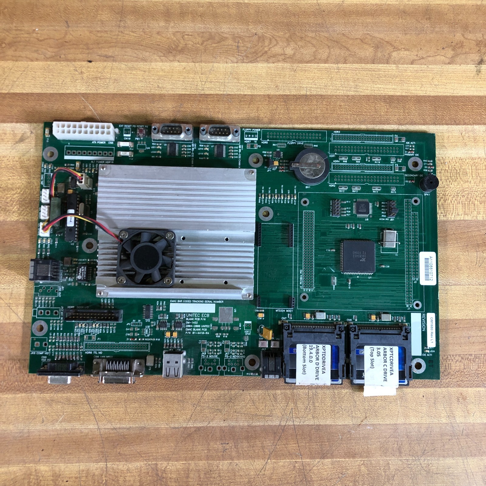 Unitec Carrier Board OM-1422 Portal TI Car Wash w/Flash Cards