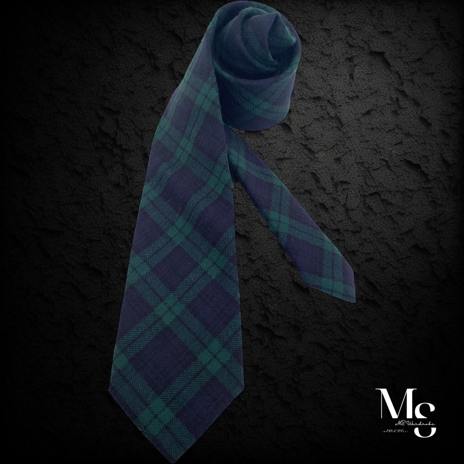 $62 J.CREW Blue PLaid Wool Luxury Men\'s Necktie Made In USA NWT