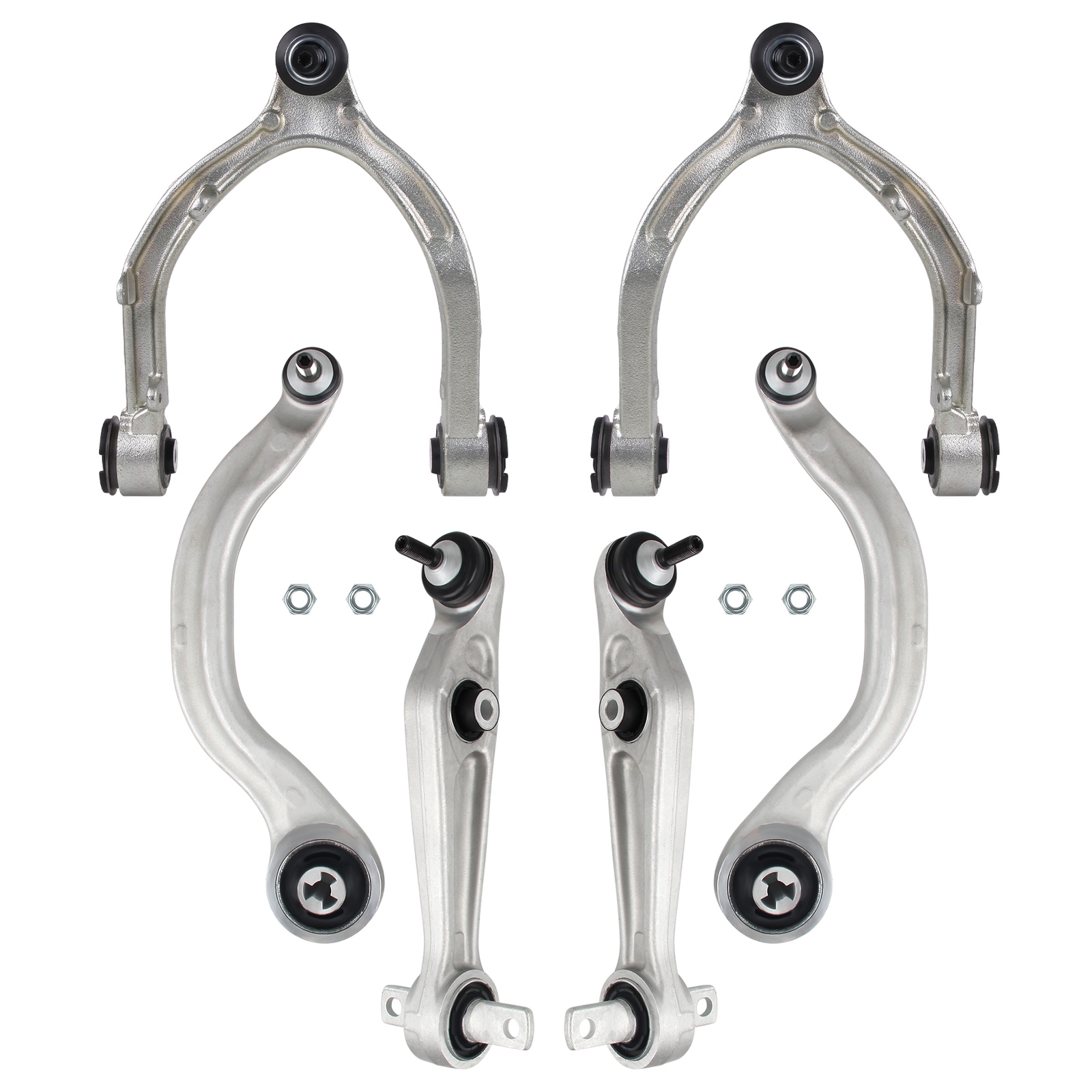 6Pcs Front Upper & Lower Control Arm with Ball Joint for Tesla Model 3 2017-2021