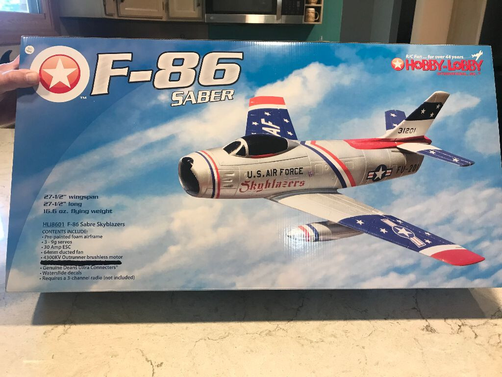 Hobby Lobby F-86 Sabre Jet RC Airplane - PNP Version