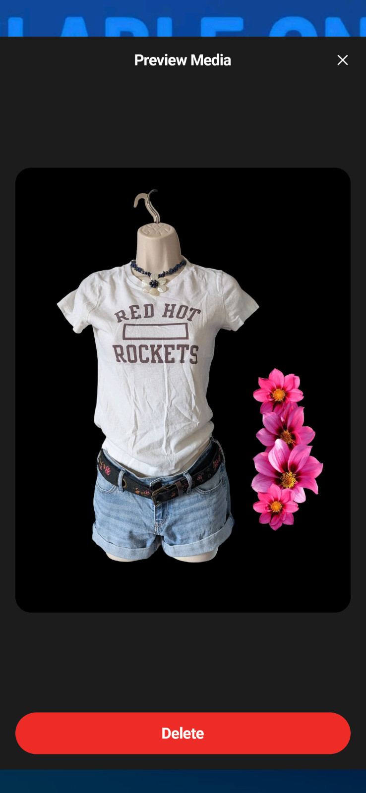 Abercrombie And Fitch Baby Tee White Red Hot Rockets size medium