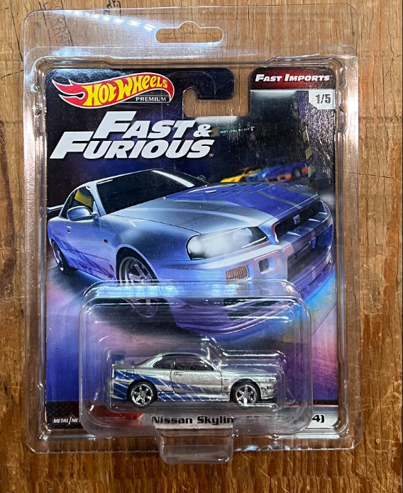 2017 Hot Wheels Fast & Furious Fast Imports Nissan Skyline GT-R BNR34 R34 GBW78