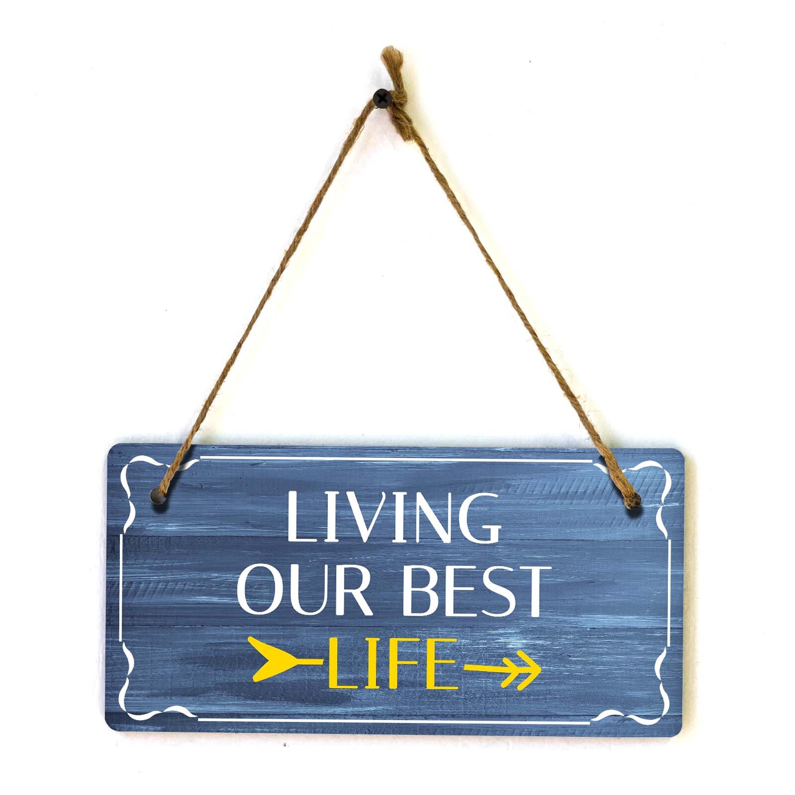 Living Our Best Life 5x10 Hanging Plus Wall or Door Sign | Funny Home Decor Living Our Best Life 5x10 Hanging Plus Wall or Door Sign | Funny Home Decor