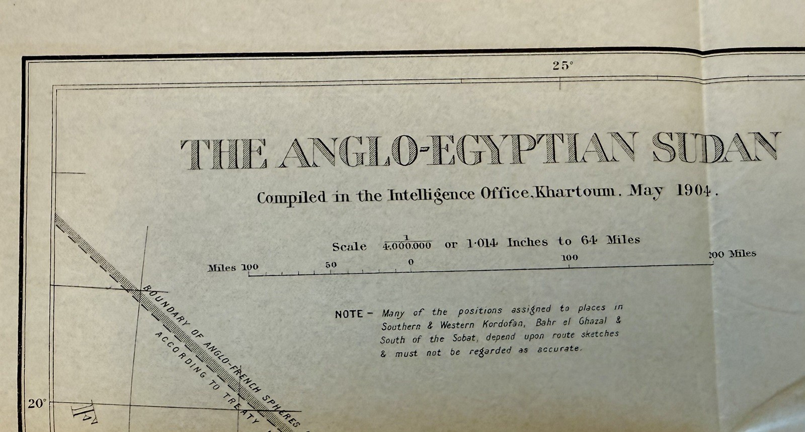 RARE - Intelligence Division War Office 1904 Anglo-Egyptian Sudan Map RARE - Intelligence Division War Office 1904 Anglo-Egyptian Sudan Map