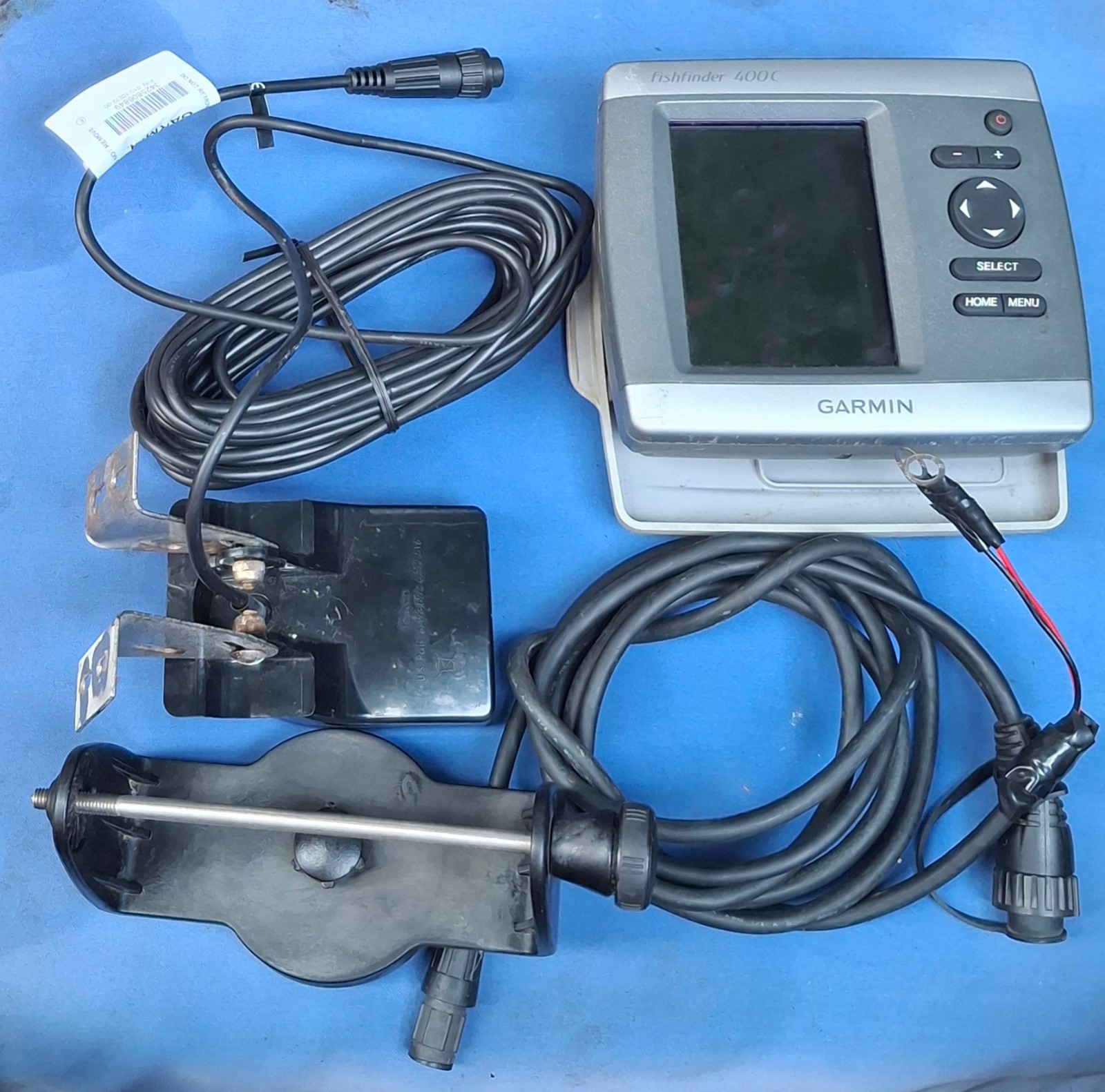 Garmin 400c Marine Fishfinder Sounder Color Sonar  Transducer Bracket Power Cord