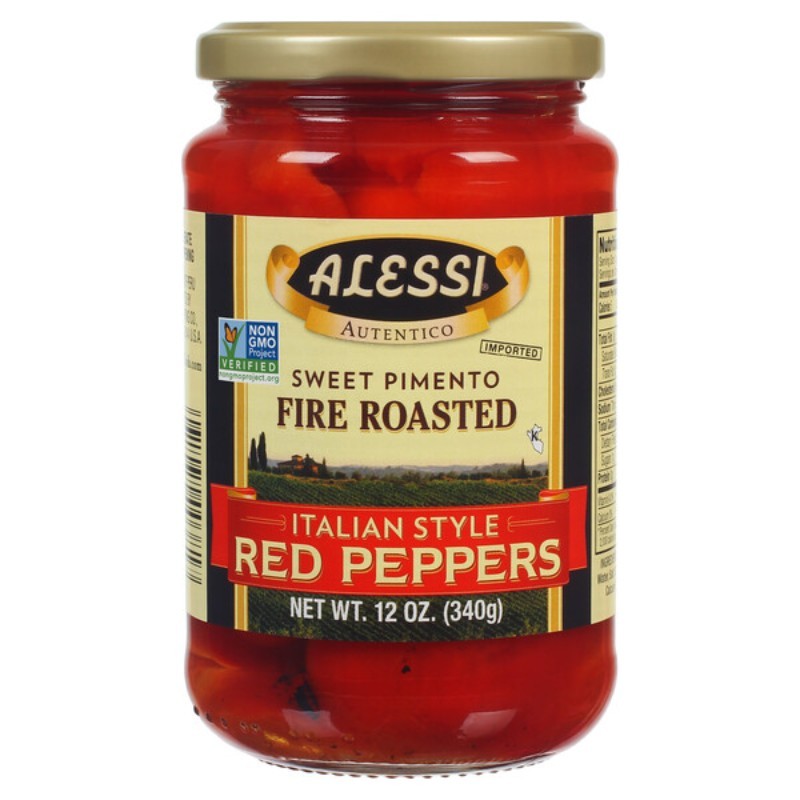 6x Alessi Fire Roasted Italian Red Peppers Spice Seasoning Cooking Lot Bulk 7oz