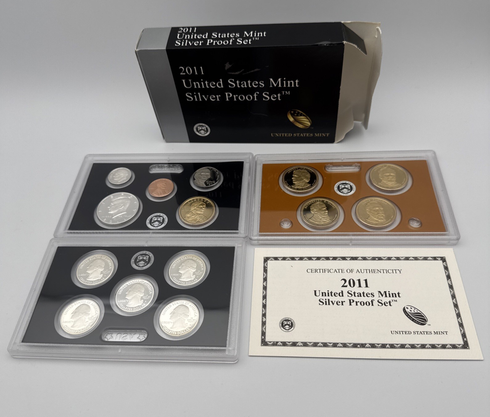 2011-S US Mint Silver Proof Set Complete 14-Coin Set OGP COA 90% Silver