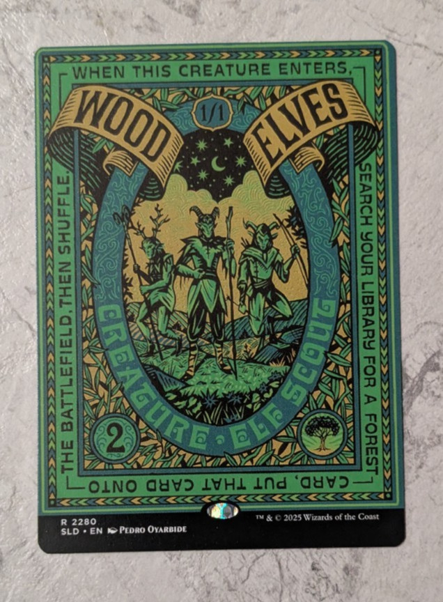 MTG Wood Elves (Borderless), Regular, SLD, 2280, NM