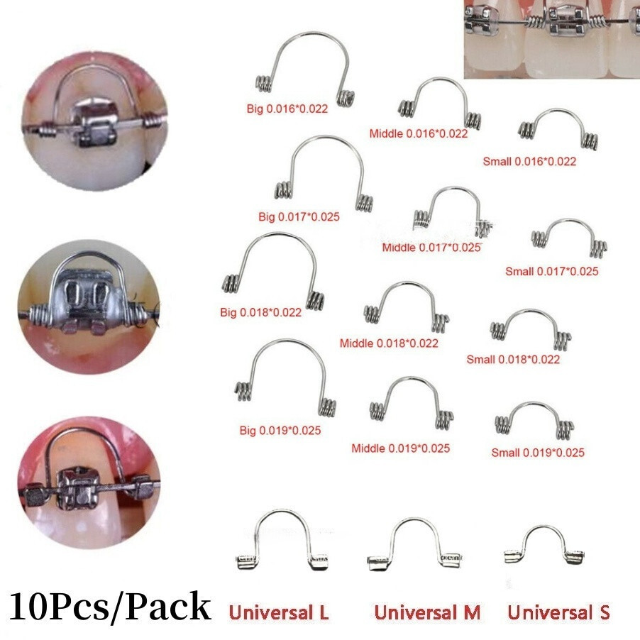 10Pcs/Bag Dental Anterior Teeth Torque Orthodontic Rectangular Wire Springs